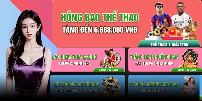 Top 3 khuyến mãi BET88 khi hội viên tham gia tại sảnh Casino và Thể thao