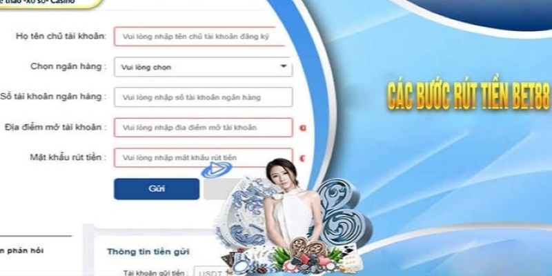 Xác nhận lại thông tin trước khi quyết định rút tiền BET88